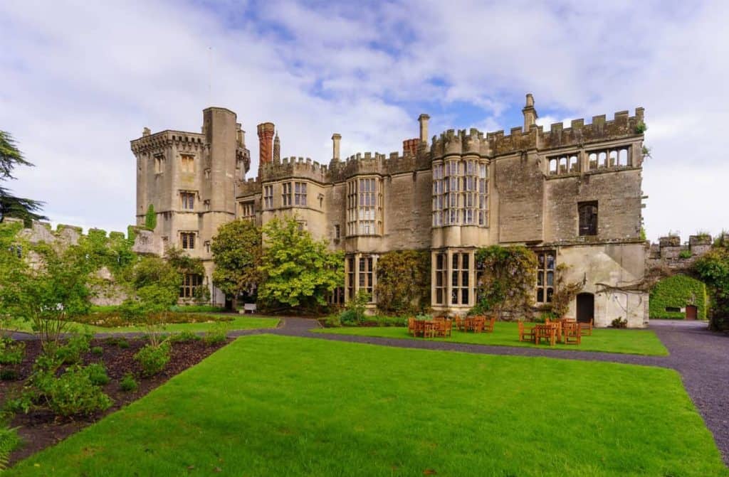 The enchanting Thornbury Castle, with its majestic towers and ivy-covered walls, providing a regal retreat and an unforgettable journey into the U.K.'s rich heritage.