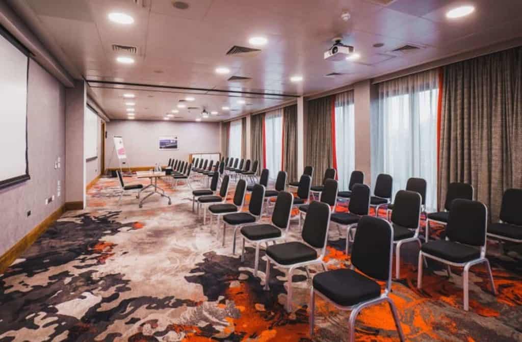 one of the boardroom suites in the Clayton Hotel Birmingham being featured in the blog article, "10 Best Business Hotels with Conference Facilities in Birmingham"