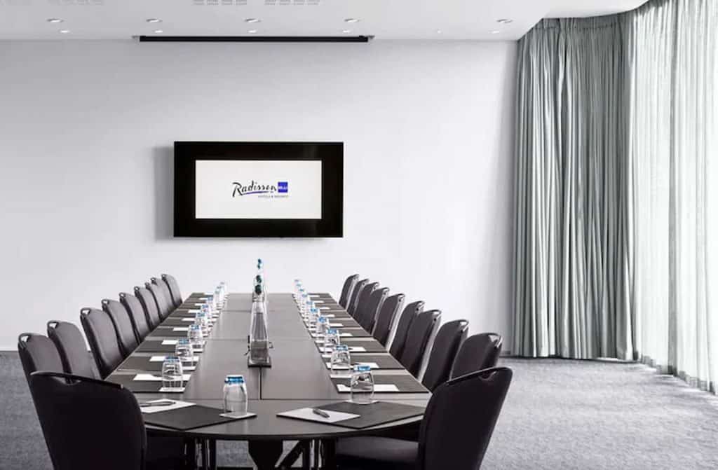 one of the conference suites in the Radisson Blu Hotel Birmingham being featured in the blog article, "10 Best Business Hotels with Conference Facilities in Birmingham