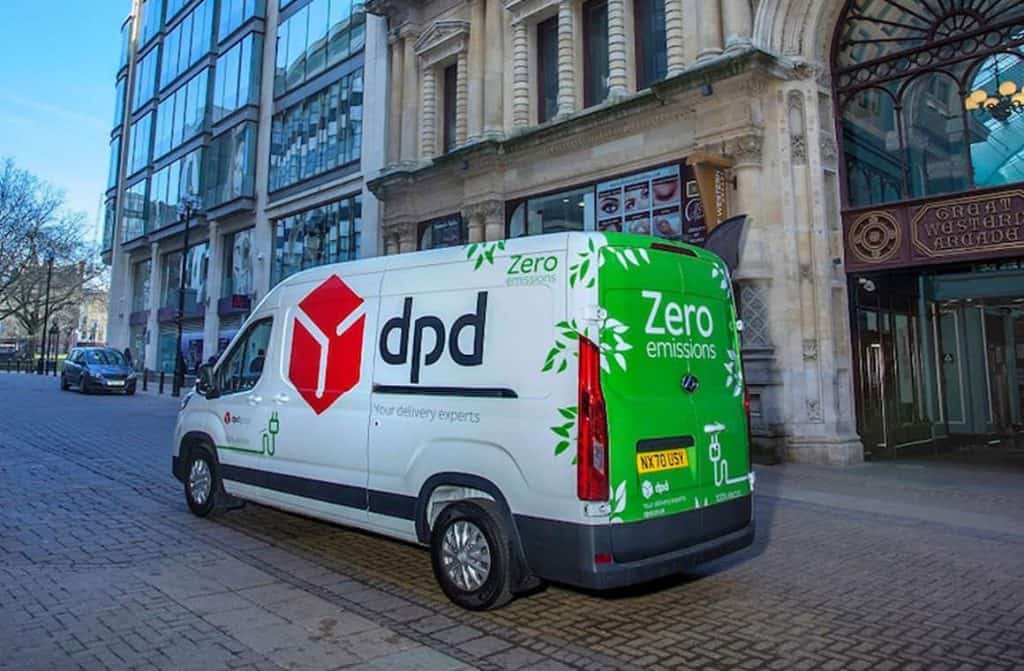 DPD van parked on a city street